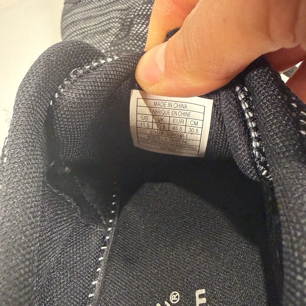11.5 Men La‎ Gear Athletic Sneakers Black